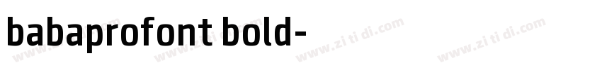 babaprofont bold字体转换
